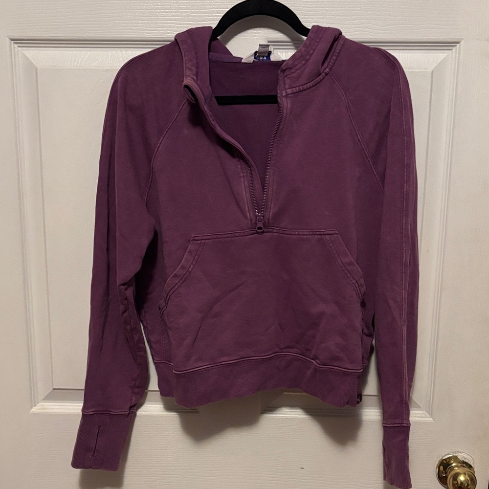 Joy Lab purple half zip hooded sweatshirt S
